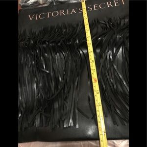 NWT Victoria’s Secret Black tote with fringe